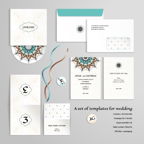 Templates to design wedding