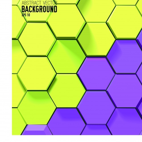    2 | Geometric honeycomb vector background 2