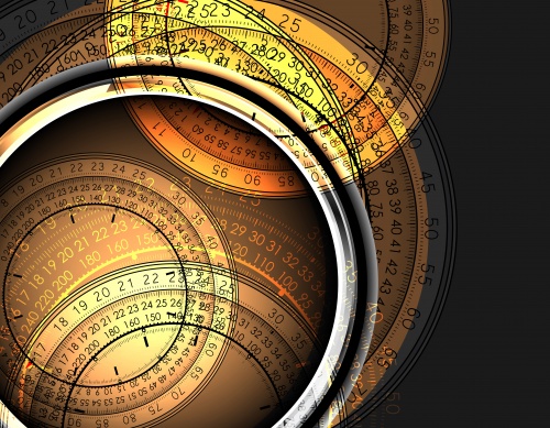 Abstract Clock Backgrounds Vector