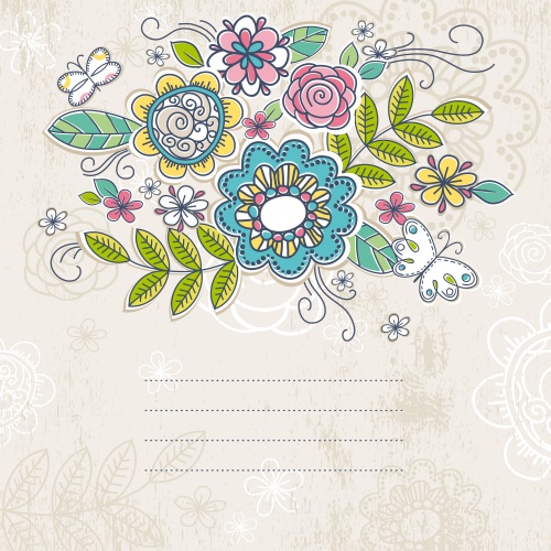       / Floral backgrounds with place for text - vector stock