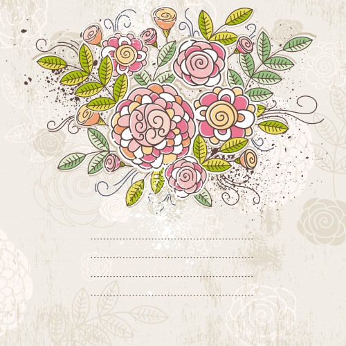       / Floral backgrounds with place for text - vector stock