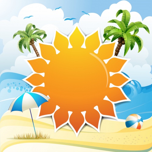 Sunny Summer Backgrounds Vector