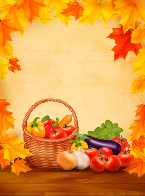  ,  1 / Autumn collage in vector, part 1