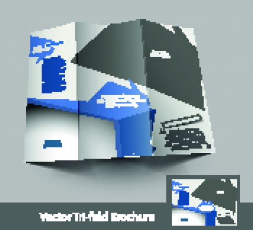      42 | Tri fold business brochure vector set 42