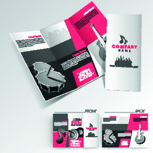      41 | Tri fold business brochure vector set 41