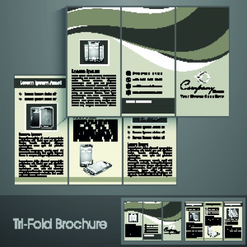      41 | Tri fold business brochure vector set 41