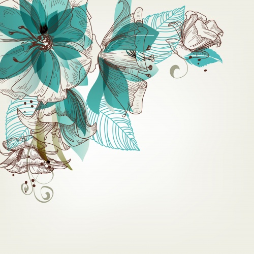 Cute Floral Cards Vector 2