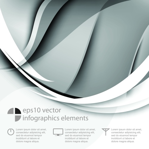 Wavy abstract infographics backgrounds