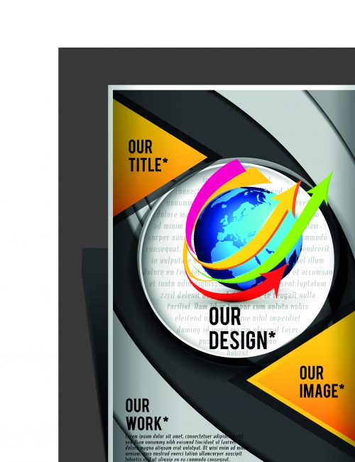      | Flyers and brochure modern design vector
