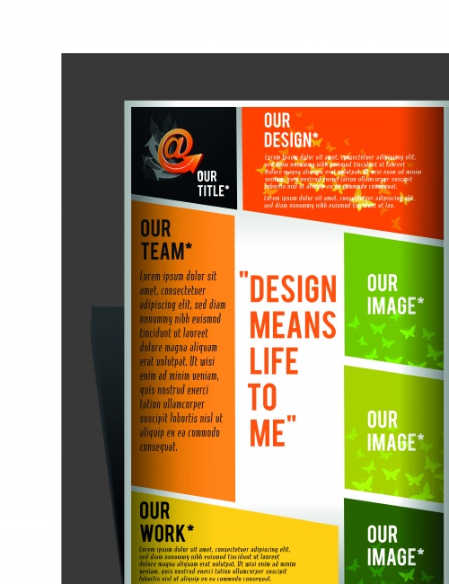      | Flyers and brochure modern design vector