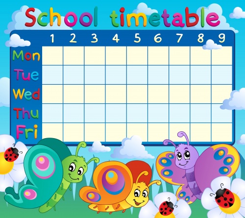   / School timetable - Vector clipart