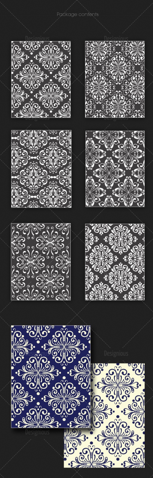 Seamless Patterns Vector Pack 123