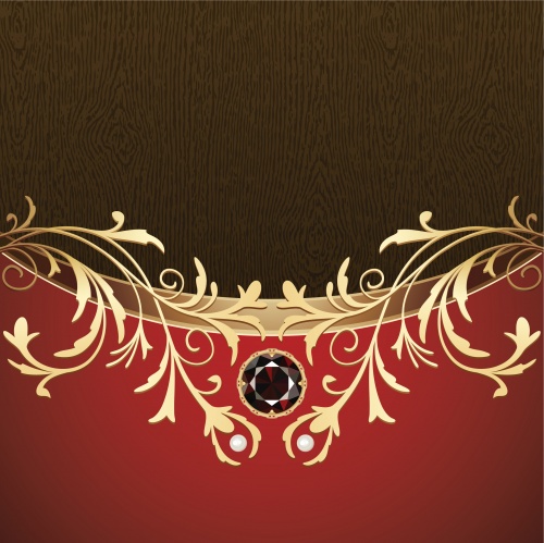        / Red backgrounds with gold elements - vector stock