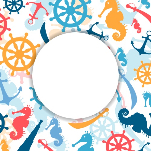        / Marine backgrounds and design elements in the vector