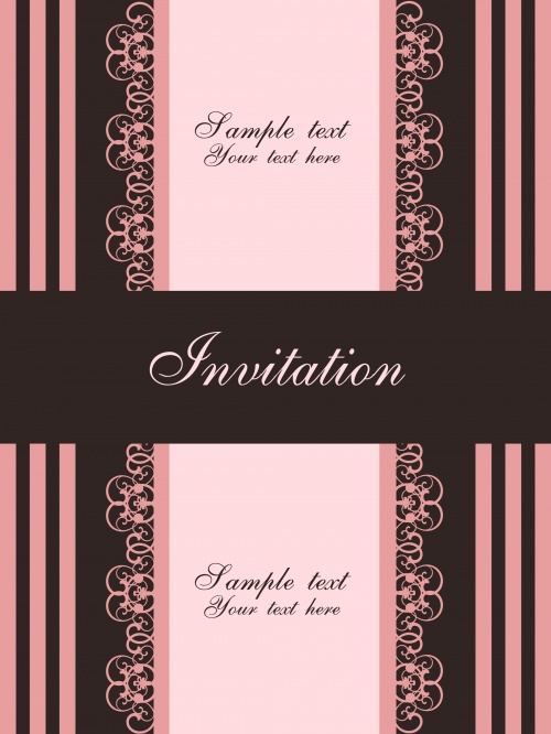     / Invitation and ornament frame in vector