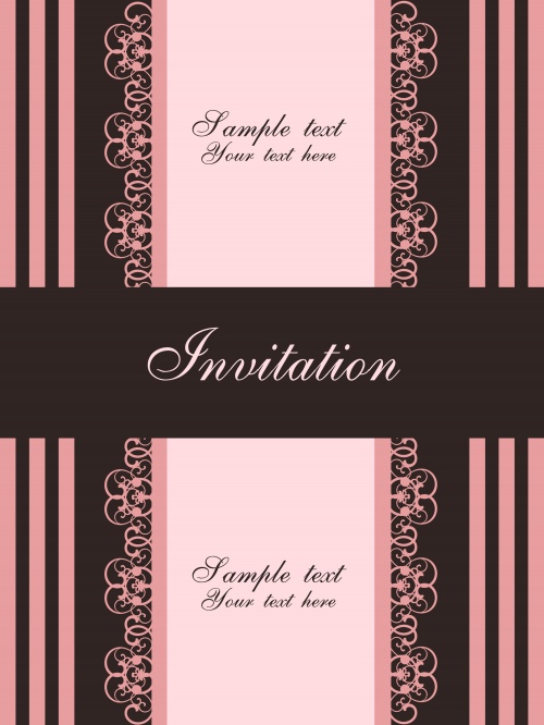     / Invitation and ornament frame in vector