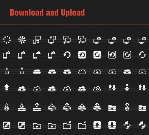 60 Download and Upload Vector Icons
