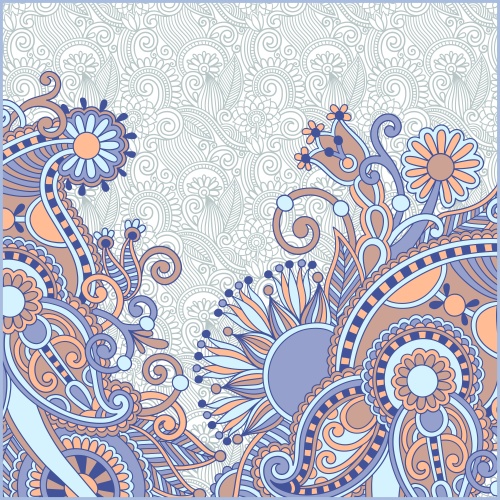      / Vintage background with blue ribbon - vector stock