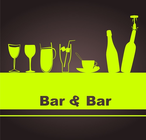       / Bar menu and business slogan - vector stock
