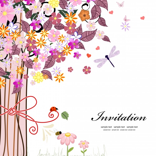       / Backgrounds with bright colors for the invitation - vector clipart