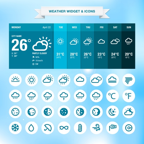 Weather widget template