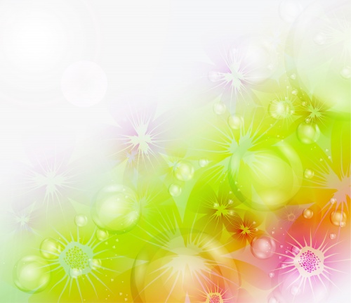 Stock: Colorful floral background
