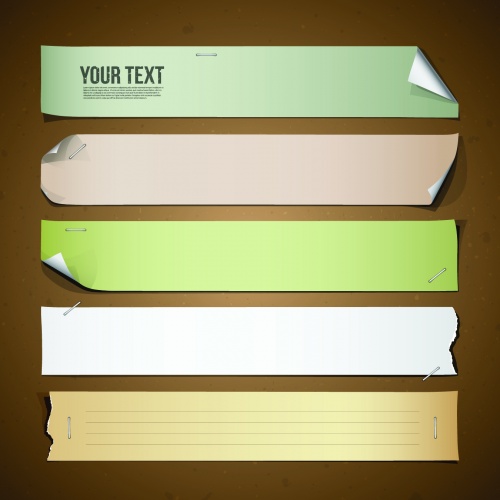Advertising Paper Banners Vector