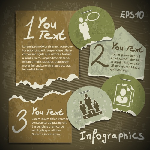 Infographic design in vitage style