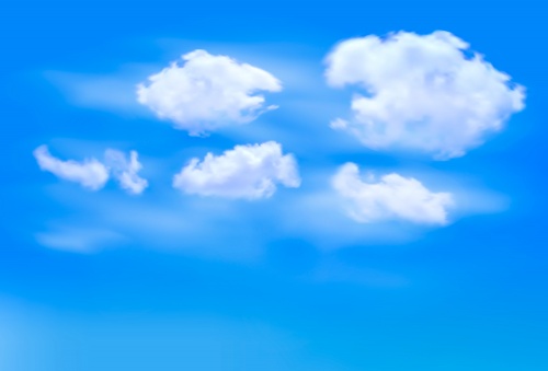 Blue sky with clouds concept