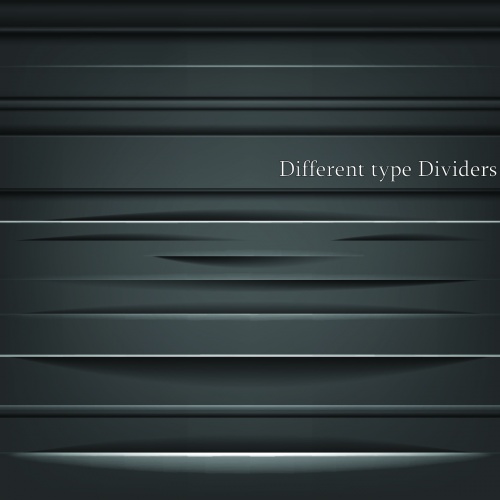 White & Black Dividers Vector