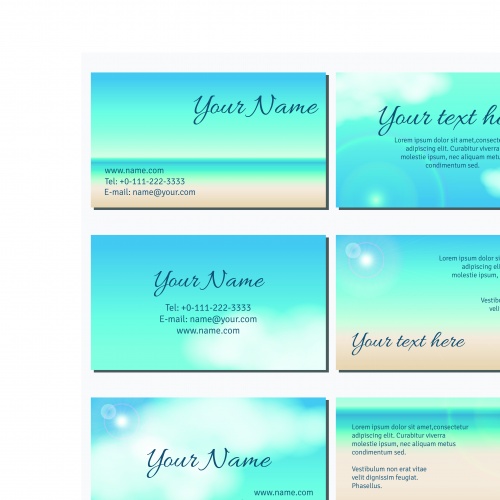        | Blue sky business cards and corporate style vector