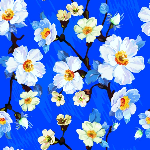 Cute Floral Patterns Vector