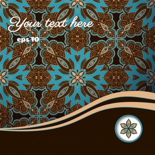 Vintage ornate damask pattern