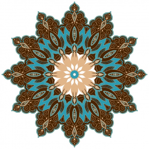 Vintage ornate damask pattern