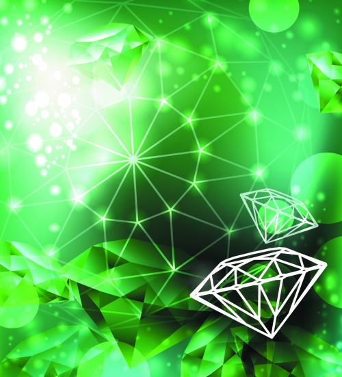 Green Emerald Backgrounds Vector