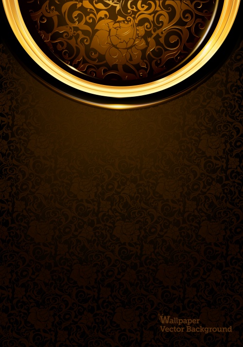 Stock: Dark backgrounds with stylish pattern, ornament