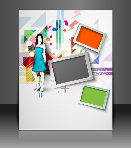       / Abstract backgrounds frames in Vector