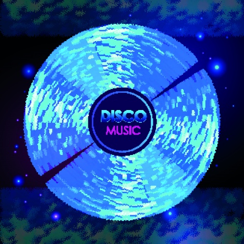   | Disco music vector background