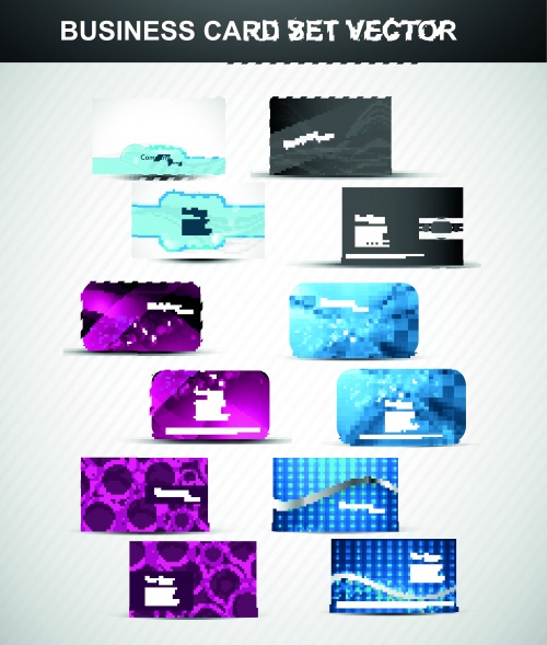    | Six business card original design vector