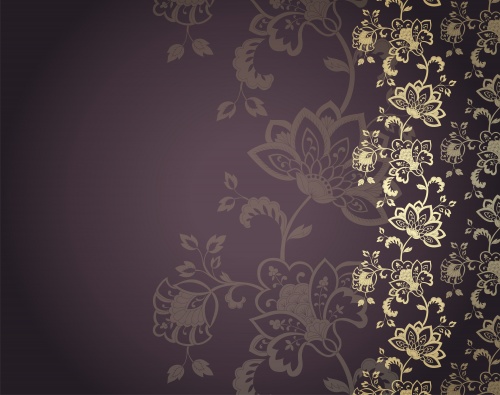 Stock: Wedding template, paisley floral pattern