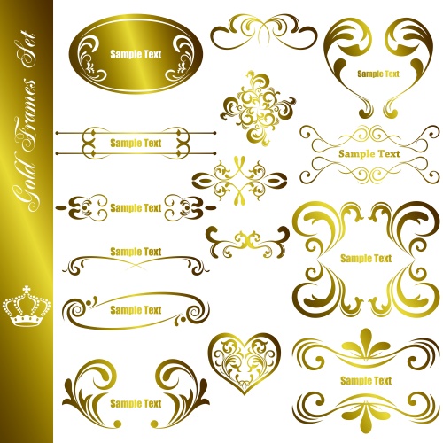       / Gold vintage on white backgrounds in vector