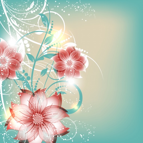  ,  6 / Floral backgrounds, part 6 - vector stock