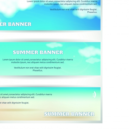  | Summer banner vector