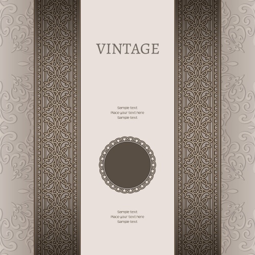   , 12 / Vintage invitation background, 12 - vector stock