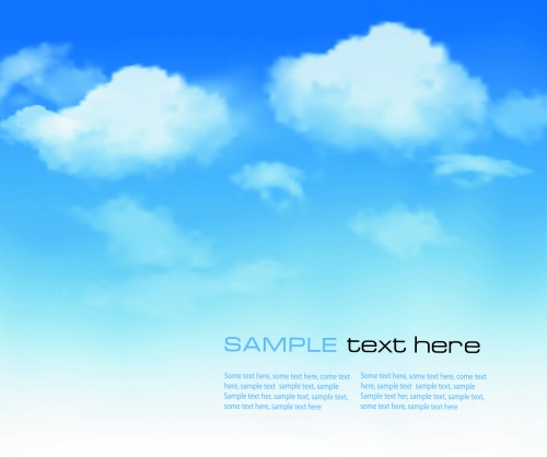 Blue Sky with Clouds Vector