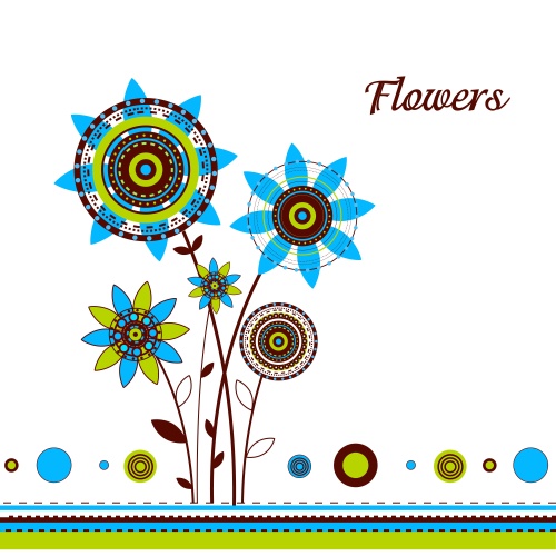     / Vintage floral background in vector