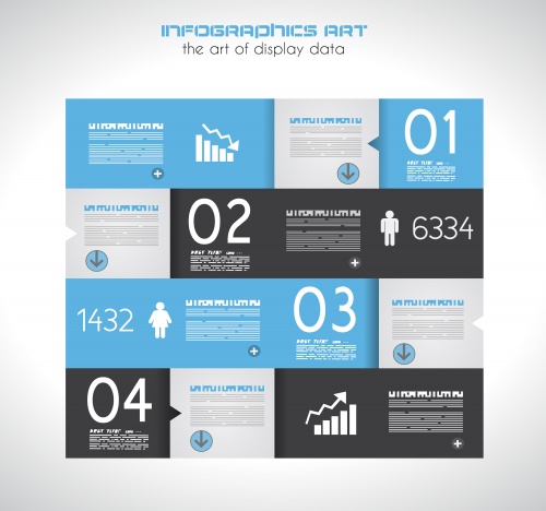  ,  44 / Infographics design template with numeration and web elements, part 44 - vector stock
