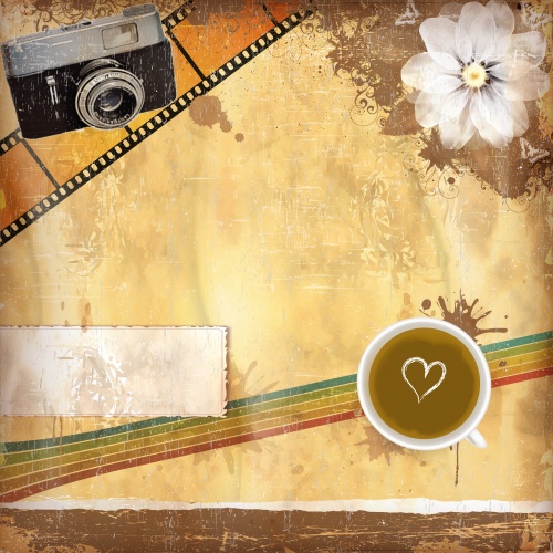 Vintage vector backgrounds, backgrounds with your phone, cameras and violin