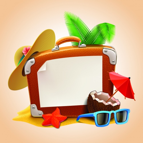 Summer Vacation Backgrounds Vector