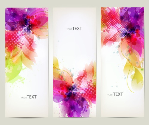 Banners with floral design